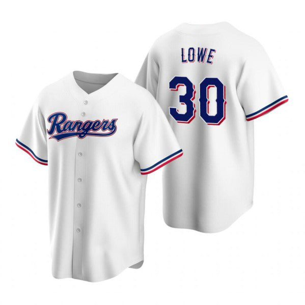 Texas Rangers #30 Nathaniel Lowe White CONTON Cool Base Stitched Jersey