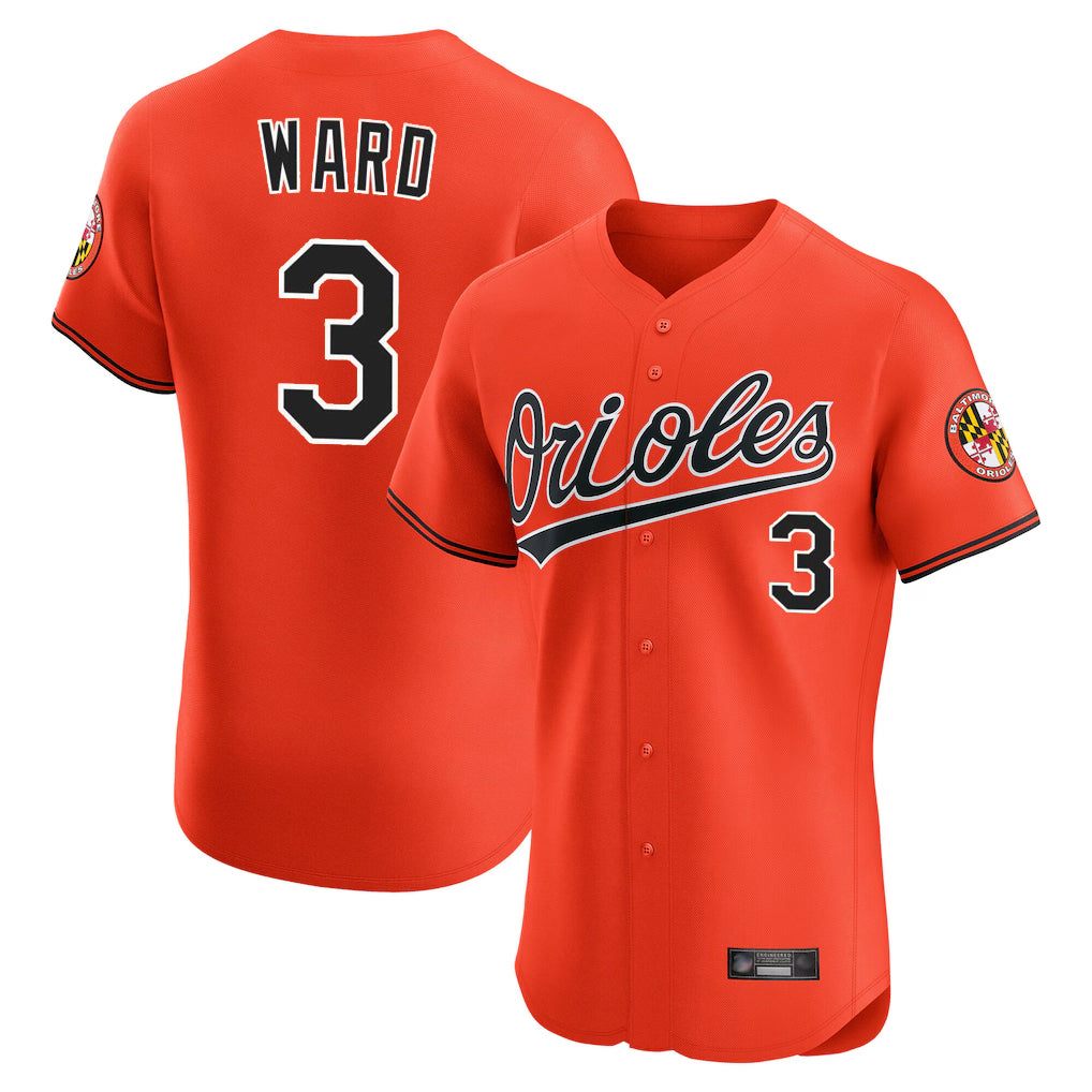 Baltimore Orioles #3 Taylor Ward Player Orange CONTON Limited Elite Home Game Stitched Jerseys