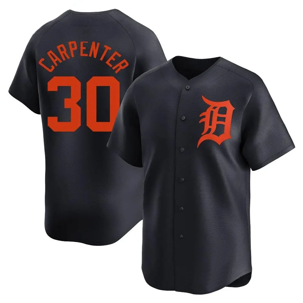 Detroit Tigers #30 Kerry Carpenter Player Navy CONTON Home Limited Stitched Jerseys