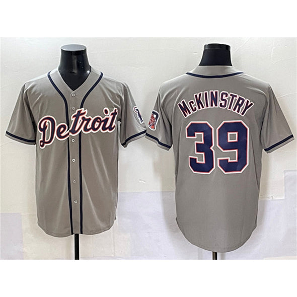 Detroit Tigers #39 Zach McKinstry Gray CONTON Cool Base Stitched Jersey
