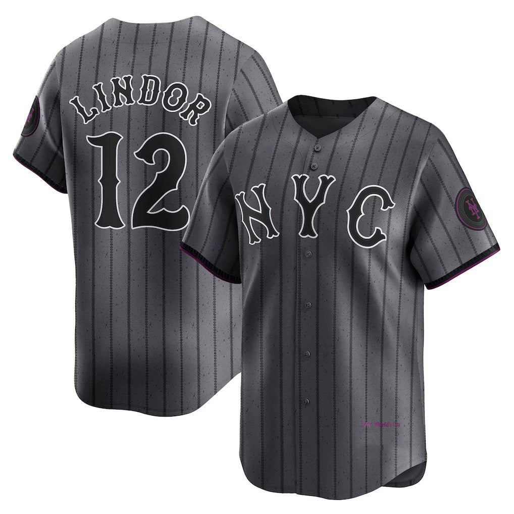 New York Mets #12 Francisco Lindor Gray CONTON City Connect Limited Player Jersey