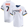 Houston Astros #7 Craig Biggio Player White CONTON City Connect Limited Home Stitched Jerseys