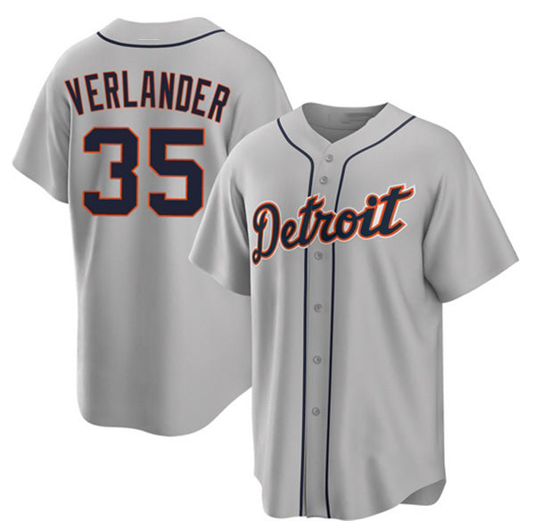 Detroit Tigers #35 Justin Verlander Gray CONTON 2026 Road Stitched Jersey