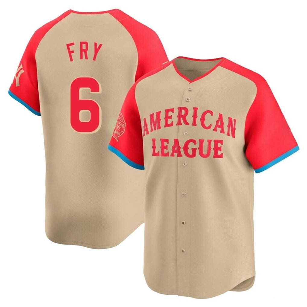 Cleveland Guardians #6 David Fry Player Cream CONTON American League All-Star Limited Home Stitched Jerseys