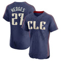 Cleveland Guardians #27 Austin Hedges Player Navy CONTON City Connect Limited Elite Home Stitched Jerseys