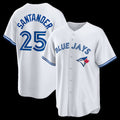 Toronto Blue Jays #25 Anthony Santander White CONTON Home Replica Jersey