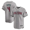 Arizona Diamondbacks #4 Ketel Marte Player Gray CONTON Road Limited Home Game Stitched Jerseys
