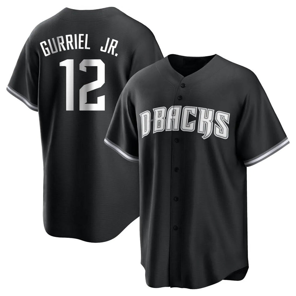 Arizona Diamondbacks #12 Lourdes Gurriel Jr Player Black CONTON Game Home Stitched Jerseys