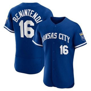 Kansas City Royals #16 Andrew Benintendi Blue CONTON Flex Base Stitched Jersey
