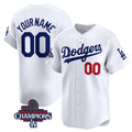 Custom Los Angeles Dodgers ACTIVE PLAYER White CONTON 2024 World Series Champions Home Limited Stitched Jersey