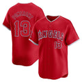 Los Angeles Angels #13 Drew Pomeranz Player Red CONTON Home Limited Stitched Jerseys