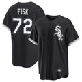 Chicago White Sox #72 Carlton Fisk Player Black CONTON Home Game Stitched Jerseys