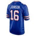 B.Bills #16 Xavier Johnson Royal CONTON Game Jersey