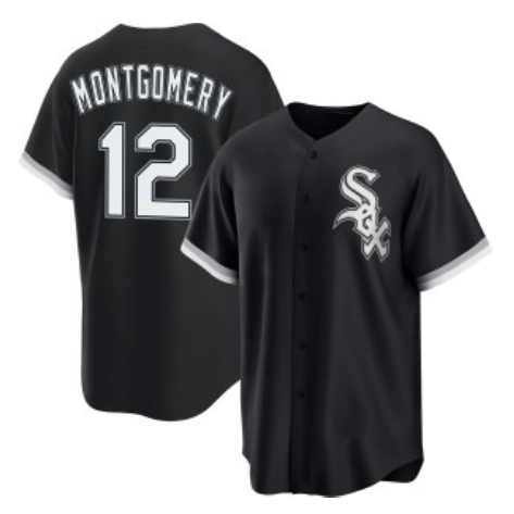 Chicago White Sox #12 Colson Montgomery Black CONTON Cool Base Stitched Jersey