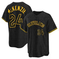 Cleveland Guardians #24 Triston McKenzie Player Black CONTON Snake Skin City Home Game Stitched Jerseys