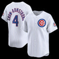 Chicago Cubs #4 Pete Crow-Armstrong White CONTON 150th Anniversary Limited Jersey