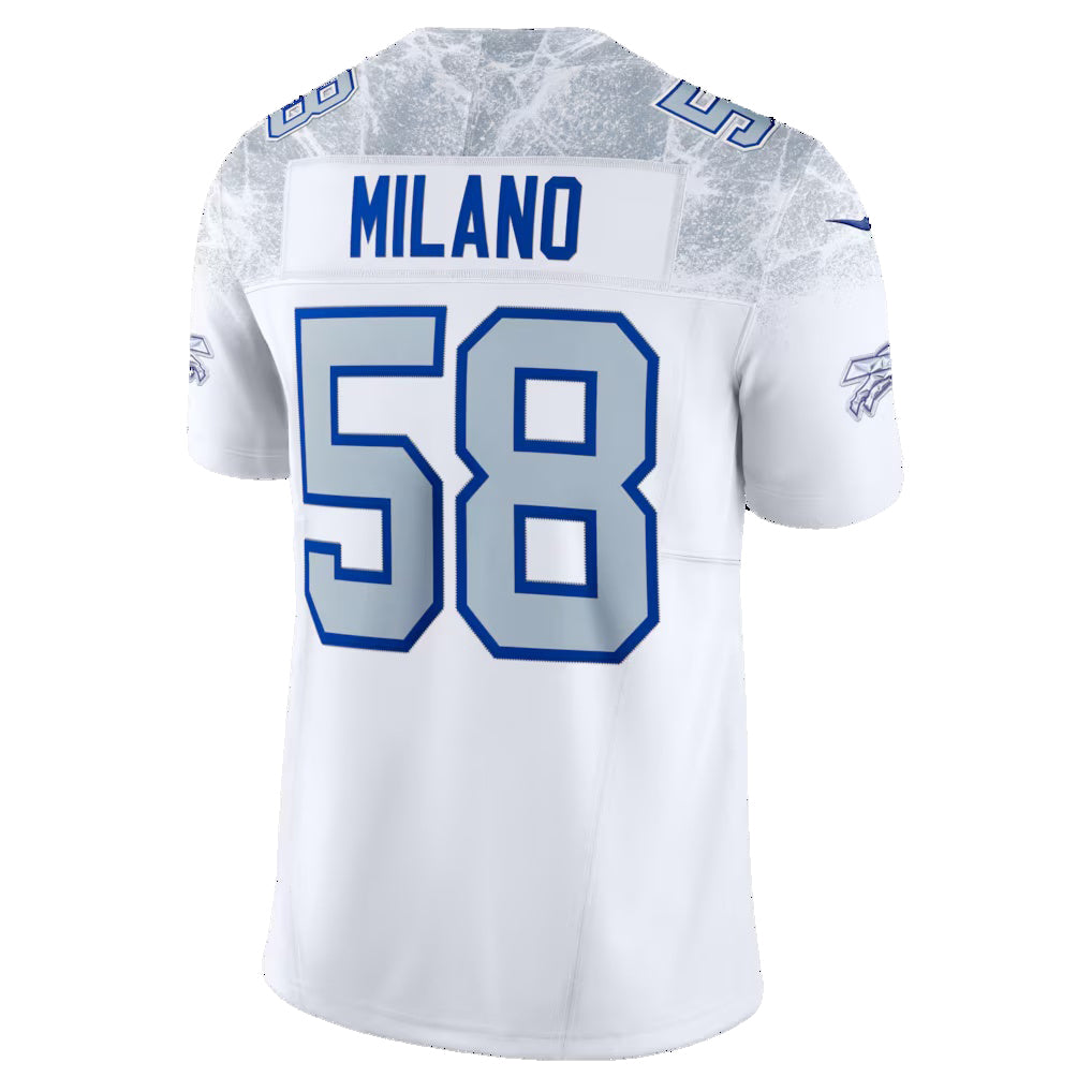 B.Bills #58 Matt Milano White CONTON 2025 Rivalries Collection Limited Jersey
