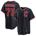 Cleveland Guardians #75 Connor Brogdon Player Navy CONTON Home Game Stitched Jerseys