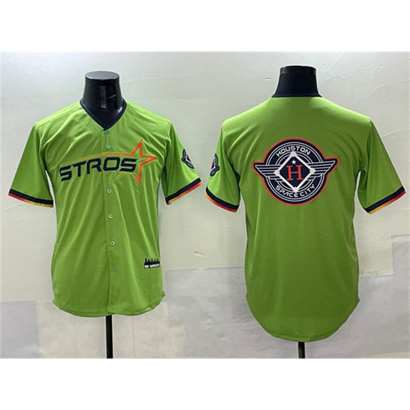 Houston Astros Team Big Logo Green CONTON 2025 City Connect Limited Stitched Jersey