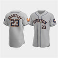 Houston Astros #23 Michael Brantley Gray CONTON 60th Anniversary Flex Base Stitched Jersey