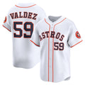 Houston Astros #59 Framber Valdez White CONTON Home Limited Player Jersey