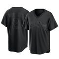 Chicago Cubs #2 Nico Hoerner Player Black CONTON T-shirt Home Game Stitched Jerseys