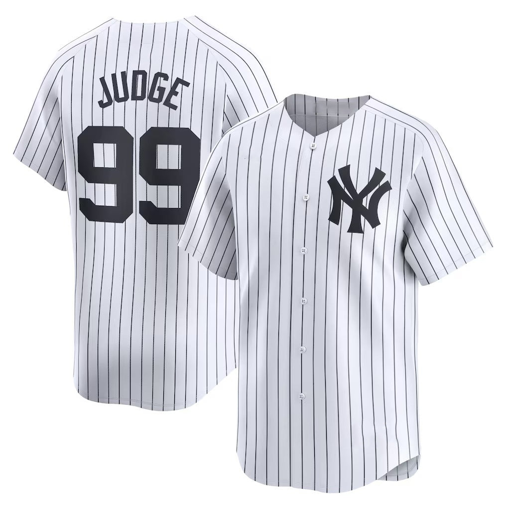 New York Yankees #99 Aaron Judge White CONTON Home Limited Player Jerseys