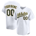 Custom Oakland Athletics White CONTON Home Limited Jersey