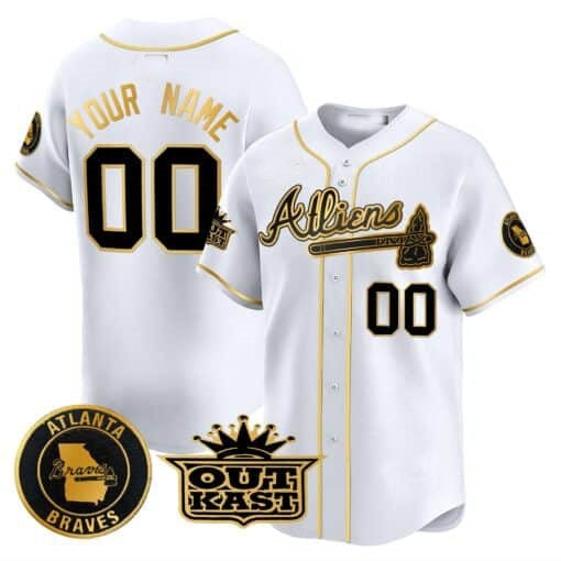 Custom Atlanta Braves Atliens Vapor Premier Limited Jersey ¨C White CONTON