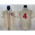 Chicago Cubs #4 Pete Crow-Armstrong Cream CONTON Field of Dreams Cool Base Stitched Jersey