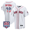 Boston Red Sox #19 Roman Anthony Player White CONTON USA 250 Fourth of July Home Game Stitched Jerseys