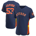 Houston Astros #53 Cristian Javier Player Navy CONTON Home Limited Elite Stitched Jerseys