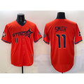 Houston Astros #11 Cam Smith Orange CONTON 2025 City Connect With Texas Patch Limited Stitched Jersey