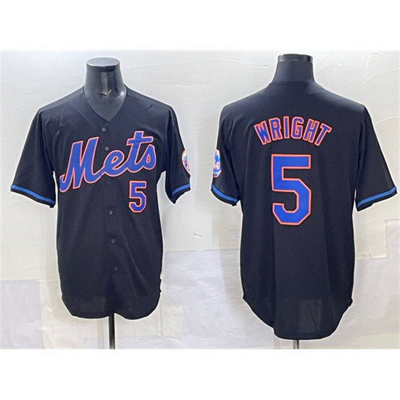New York Mets #5 David Wright Black CONTON Limited Stitched Jersey