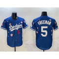 Los Angeles Dodgers #5 Freddie Freeman Royal CONTON 2025 Tokyo Series Limited Stitched Jersey