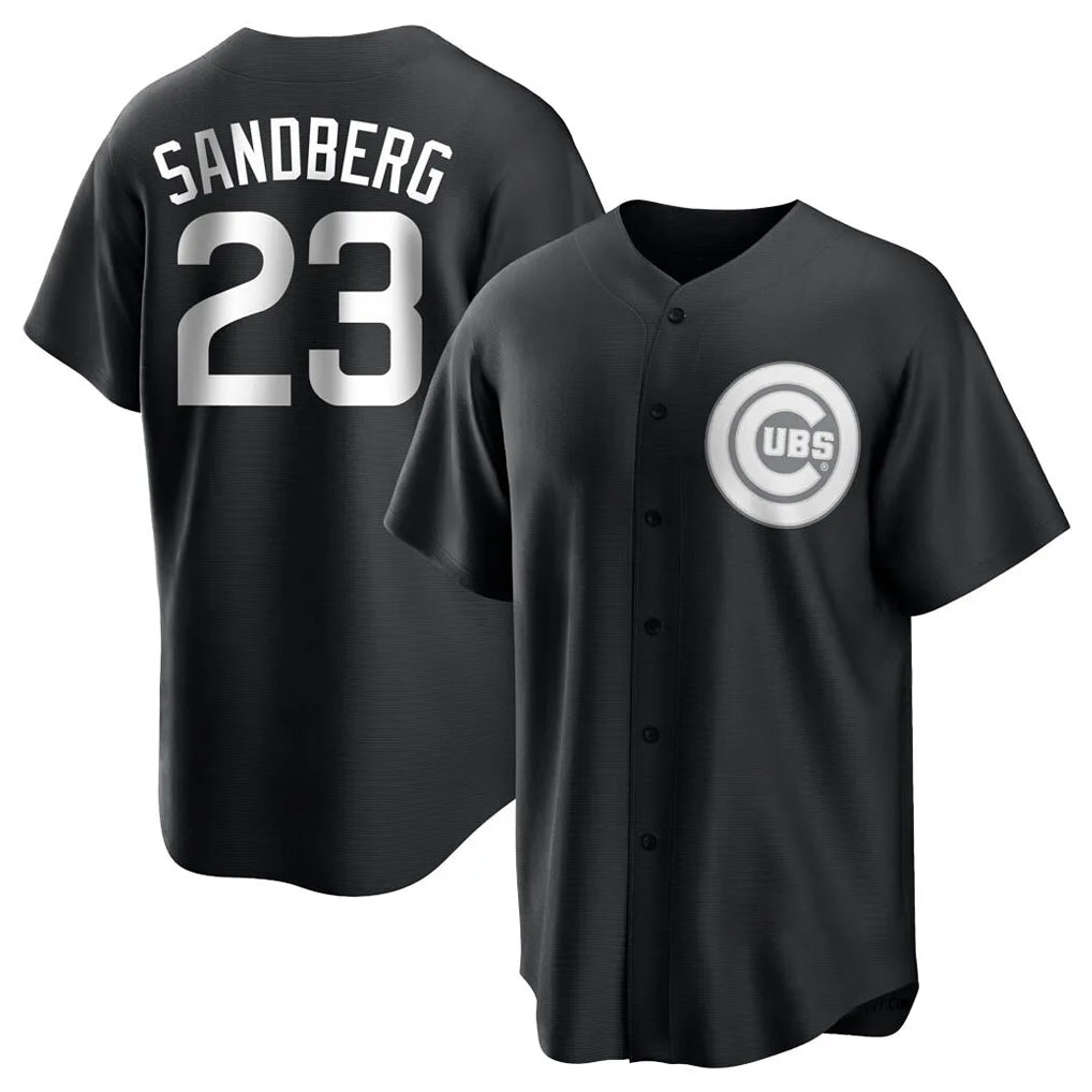 Chicago Cubs #23 Ryne Sandberg Player Black CONTON Game Stitched Jerseys