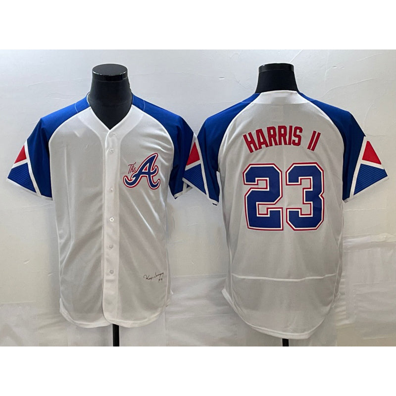 Atlanta Braves #23 Michael Harris II White CONTON 2023 City Connect Flex Base Stitched Jersey