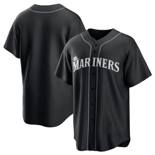 Seattle Mariners Blank Black CONTON Lights Out Limited Stitched Jersey