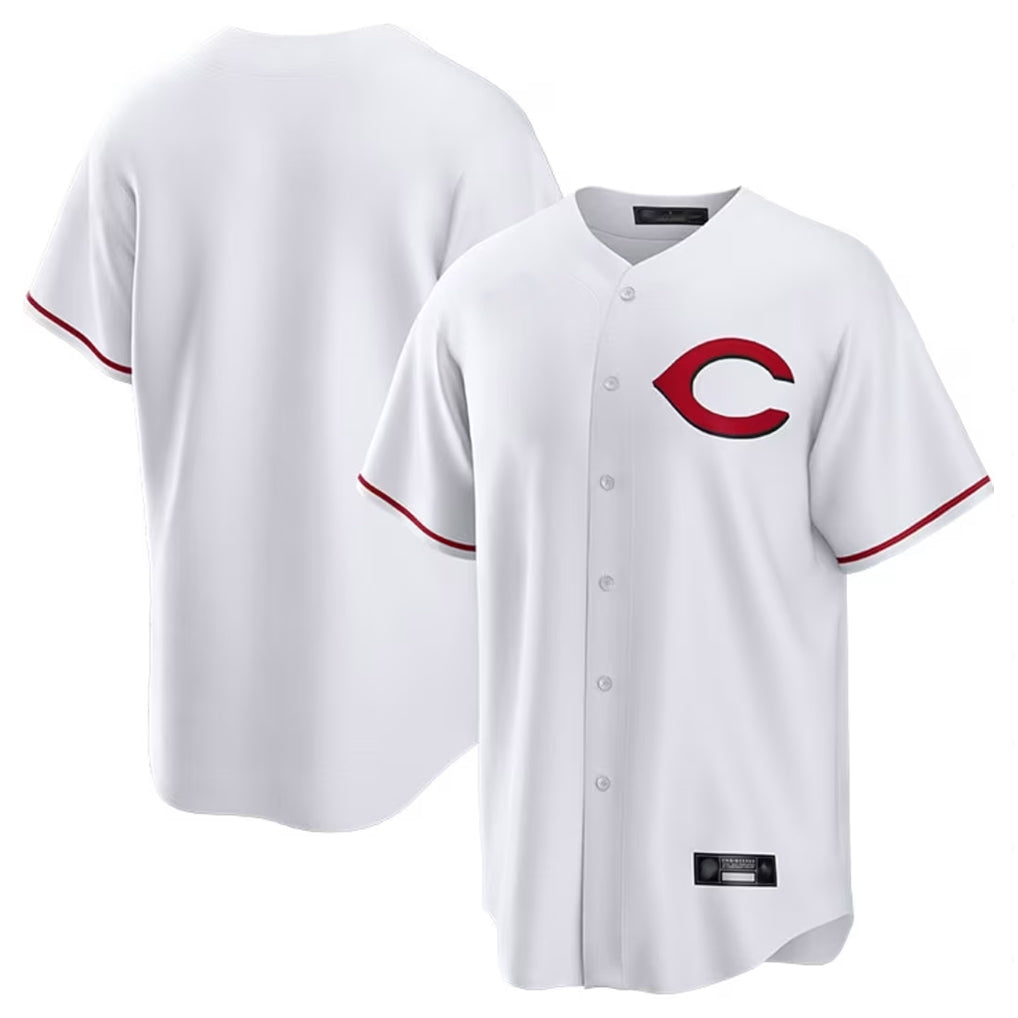 Cincinnati Reds Blank Player White CONTON Home Game Stitched Jerseys