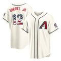 Arizona Diamondbacks #12 Lourdes Gurriel Jr Player Cream CONTON USA 250 Fourth of July Home Game Stitched Jerseys