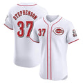 Cincinnati Reds #37 Tyler Stephenson Player White CONTON Limited Elite Home Stitched Jerseys
