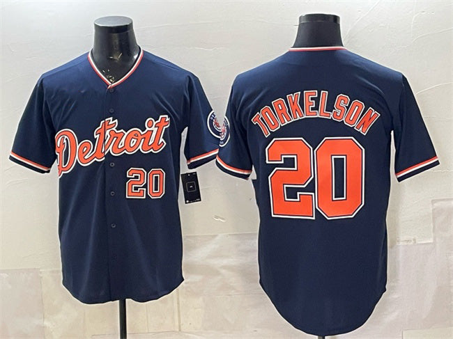 Detroit Tigers #20 Spencer Torkelson Navy CONTON 2026 Alternate Vapor Premier Limited Stitched Jersey