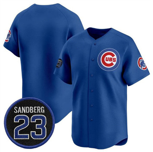 Chicago Cubs Blank Royal CONTON 'Ryne Sandberg Tribute' Vapor Limited V2 Stitched Jersey