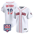 Boston Red Sox #19 Roman Anthony Player White CONTON USA 250 Fourth of July Limited Home Game Stitched Jerseys