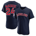 Cleveland Guardians #24 Triston McKenzie Player Navy CONTON Limited Elite Home Stitched Jerseys