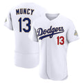 Los Angeles Dodgers #13 Max Muncy White CONTON 2026 Gold Collection Authentic Jersey