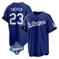 Los Angeles Dodgers #23 Kyle Tucker Player Royal CONTON World Series Meet City Connect Home Game Stitched Jerseys