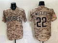 San Diego Padres #22 Mason Miller Tan CONTON Camo Cool Base Stitched Jersey