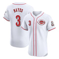 Cincinnati Reds #3 Ke'Bryan Hayes Player White CONTON Limited Elite Home Stitched Jerseys