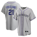 Colorado Rockies #21 Kyle Freeland Player Gray CONTON Game Home Stitched Jerseys